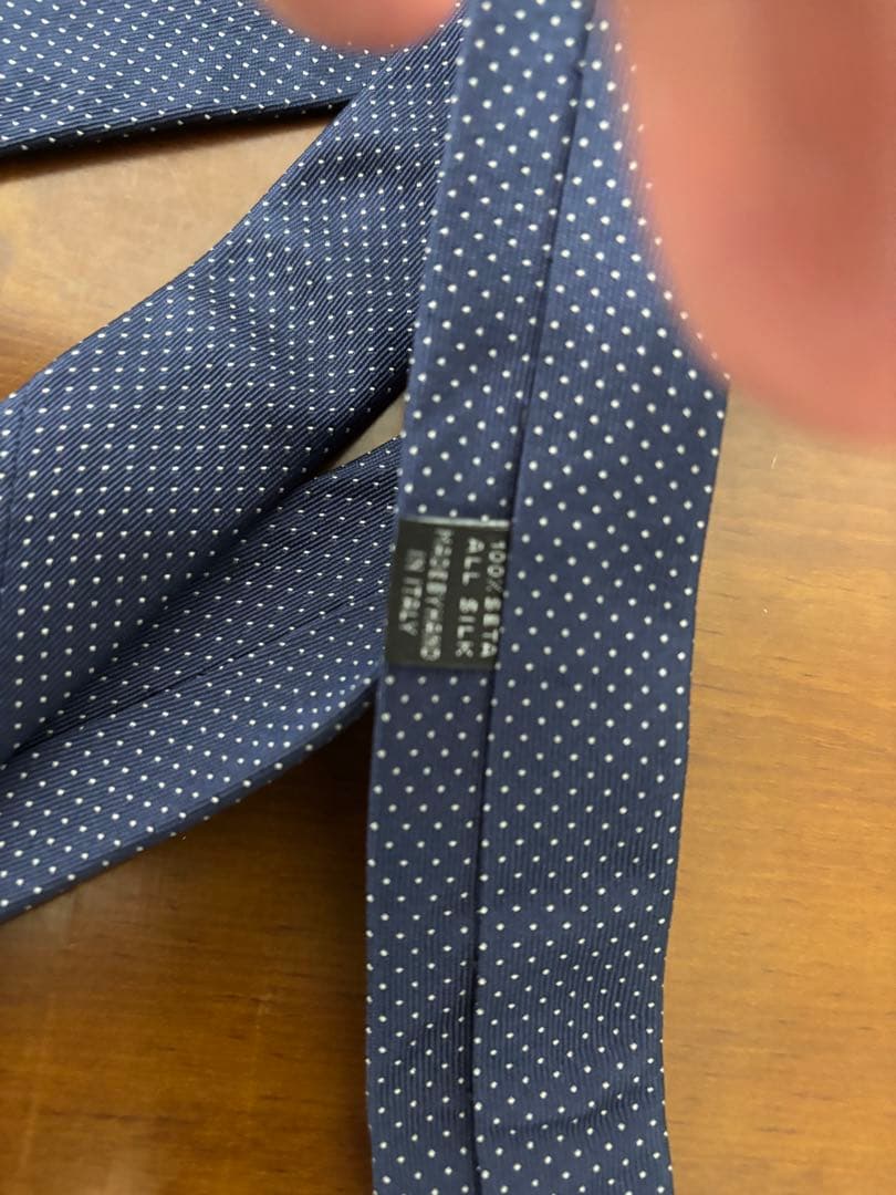 マリネッラネクタイ／ネイビー／ピンドット／アンティーケ／箱付き