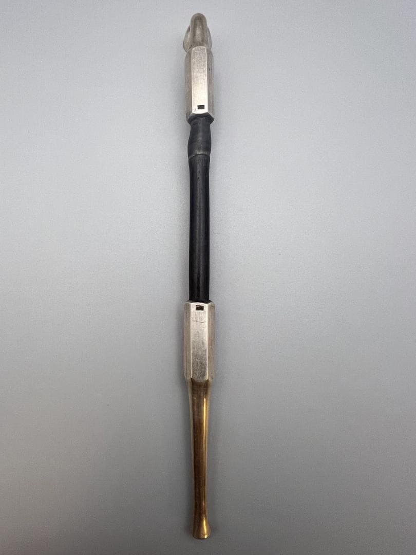 【海】純銀煙管　六角形　キセル　純刻印　銀細工　アンティーク　重量約45g