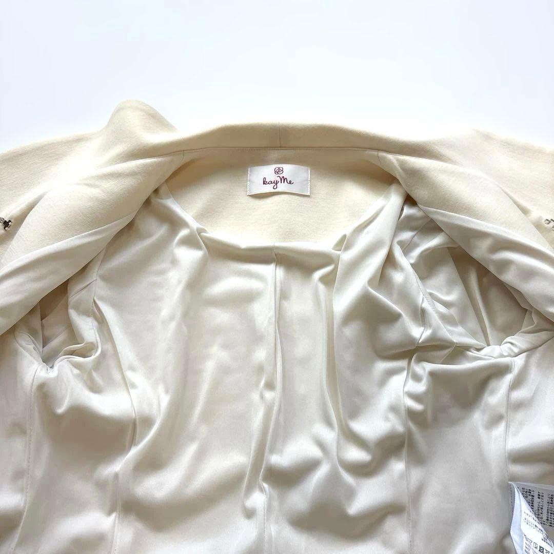 kay me ケイミー ピュアホワイト ラッフルジャケット 7号✨洗えます