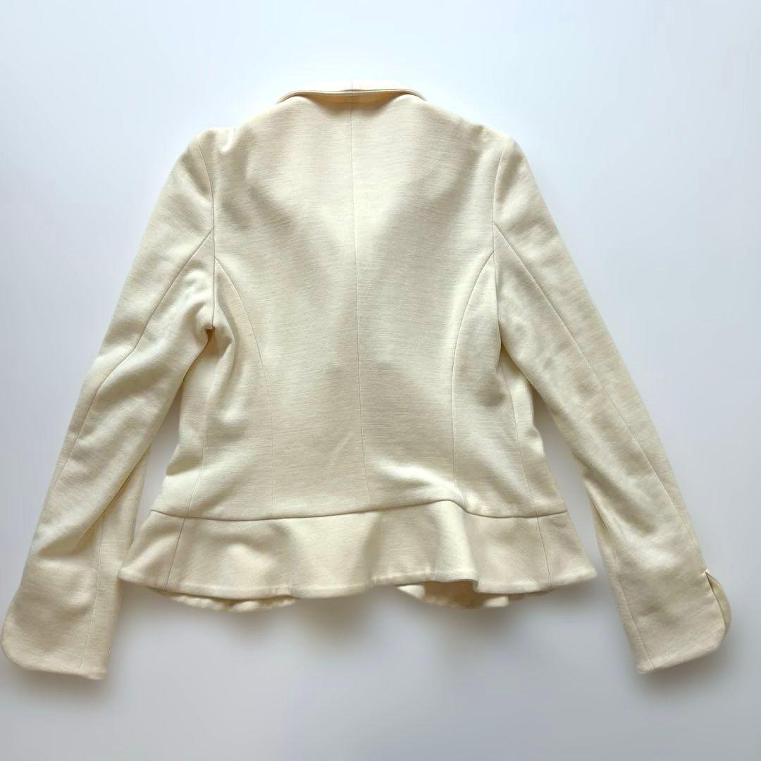 kay me ケイミー ピュアホワイト ラッフルジャケット 7号✨洗えます