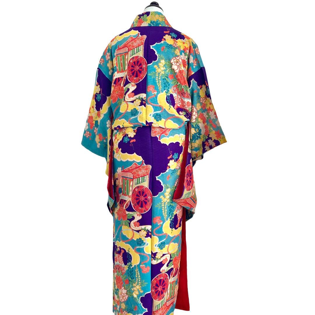 アンティーク　女の子　大人　子供着物　ジュニア　着物　袴にも　NO3