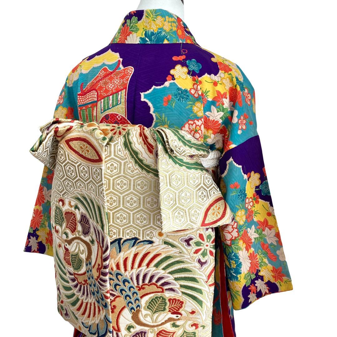 アンティーク　女の子　大人　子供着物　ジュニア　着物　袴にも　NO3