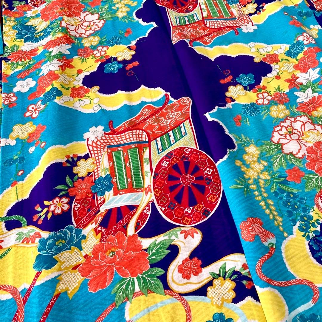 アンティーク　女の子　大人　子供着物　ジュニア　着物　袴にも　NO3