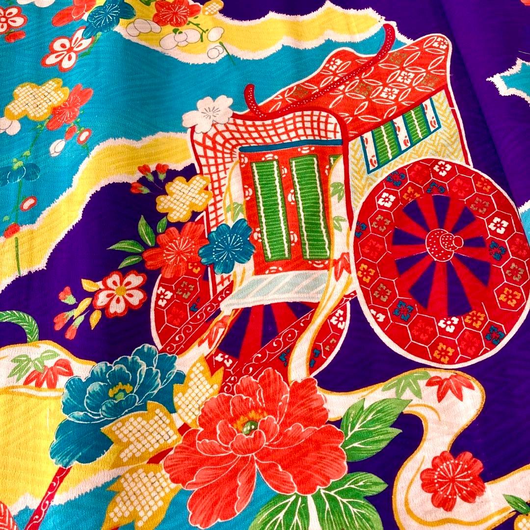 アンティーク　女の子　大人　子供着物　ジュニア　着物　袴にも　NO3