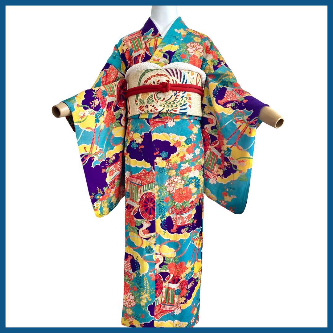 アンティーク　女の子　大人　子供着物　ジュニア　着物　袴にも　NO3