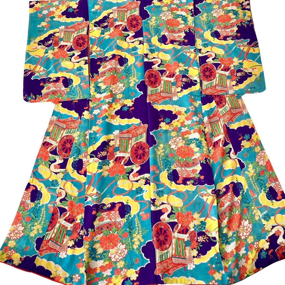 アンティーク　女の子　大人　子供着物　ジュニア　着物　袴にも　NO3