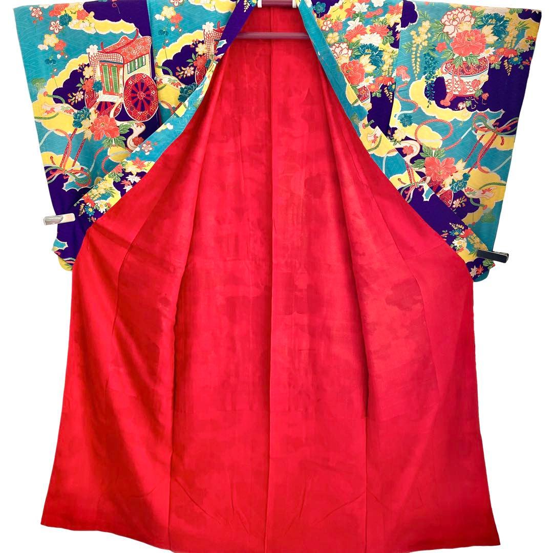 アンティーク　女の子　大人　子供着物　ジュニア　着物　袴にも　NO3