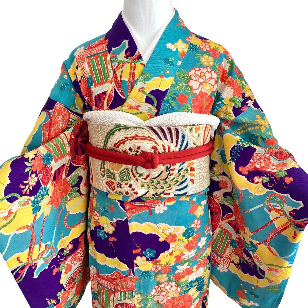 アンティーク　女の子　大人　子供着物　ジュニア　着物　袴にも　NO3