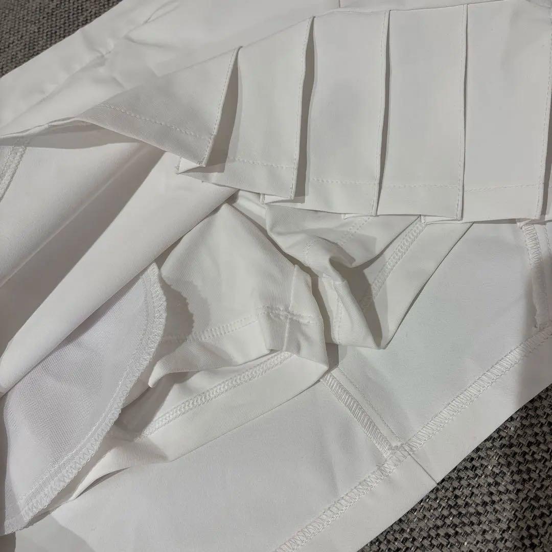 【美品】デサントゴルフ スカート ホワイト 61/S