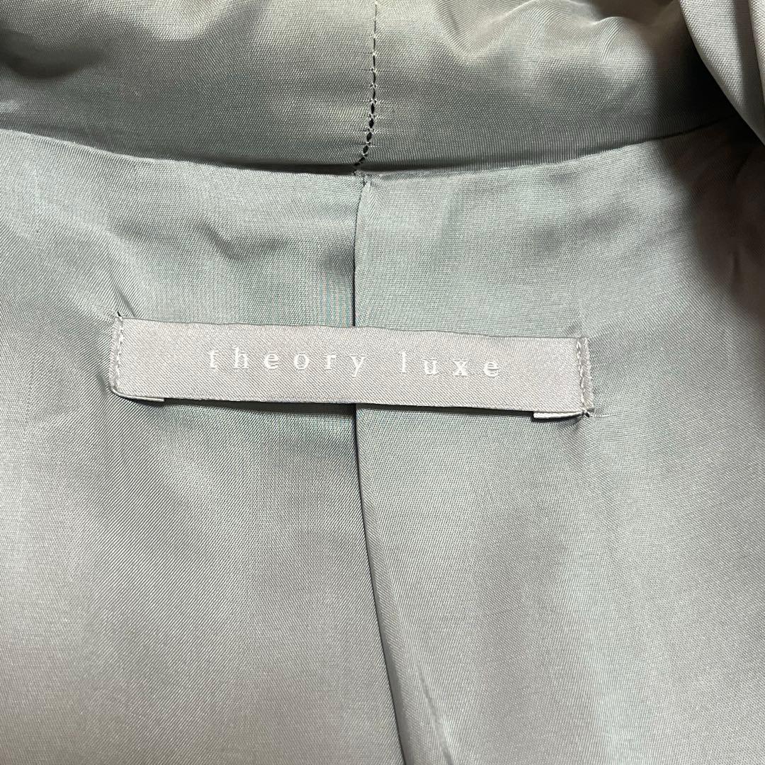 theory luxe フード付きグレーコート ウール100% 美品