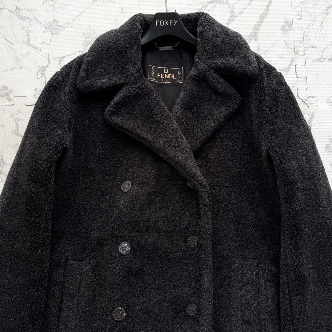 美品✨FENDI フェンディ テディベア ボア ダブルブレスト Pコート 40
