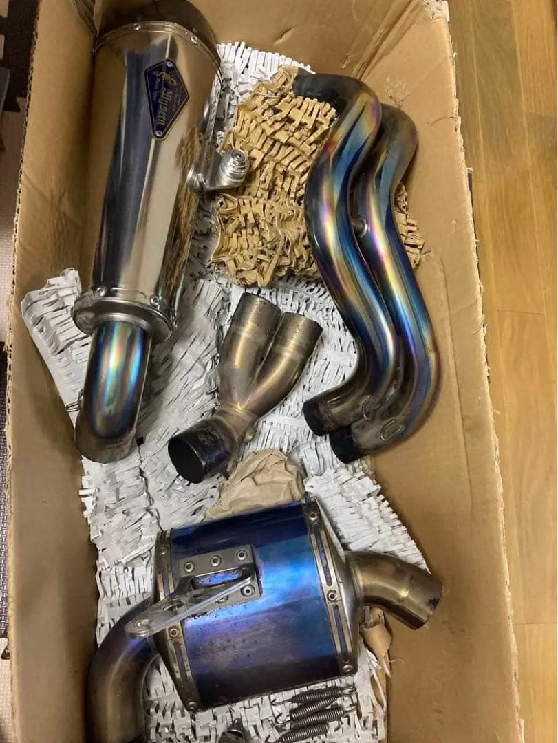 mt-07 フルエキチタンマフラー　リアルスペック　ガスレポ付属【ジャンク】