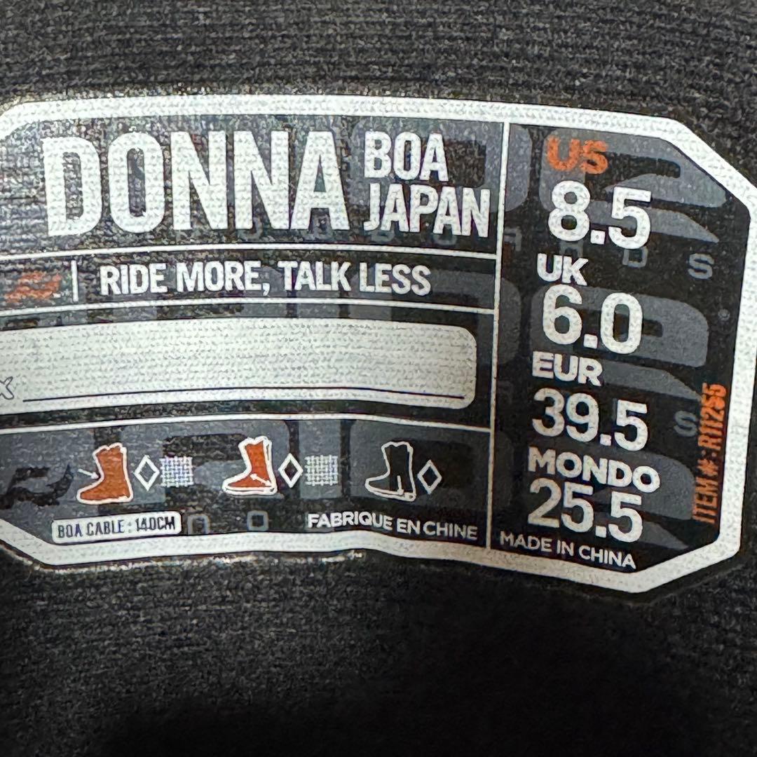 25.5cm 女性用スノーボードブーツ ブラック/ピンク