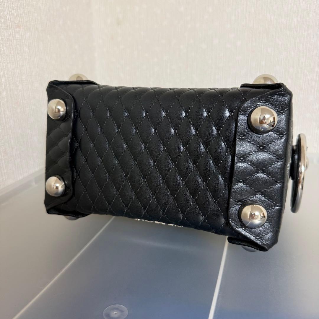 バッグ MASU 25AW LEATHER CAKE BAG BLACK