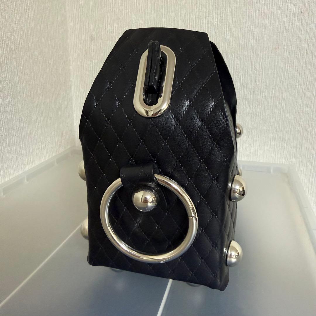 バッグ MASU 25AW LEATHER CAKE BAG BLACK