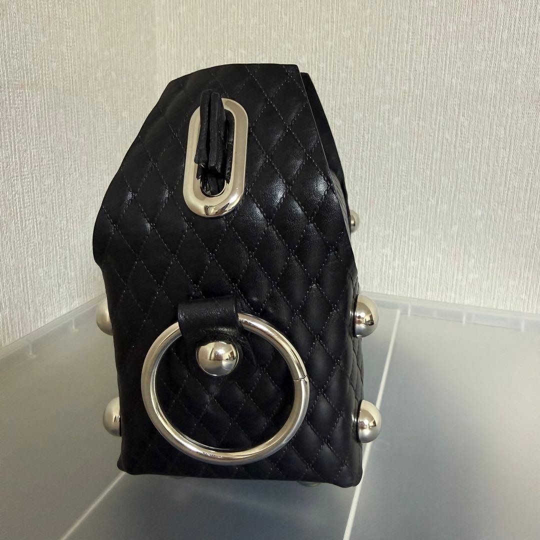 バッグ MASU 25AW LEATHER CAKE BAG BLACK