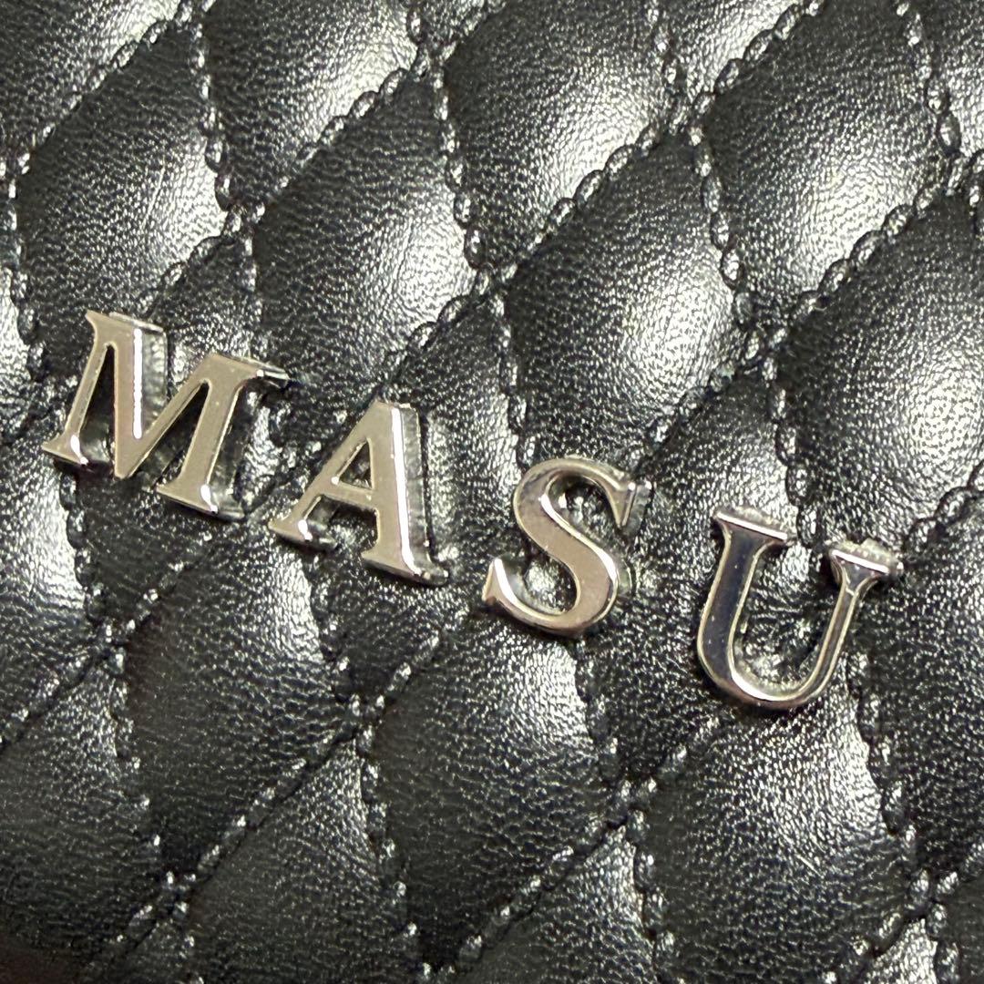 バッグ MASU 25AW LEATHER CAKE BAG BLACK