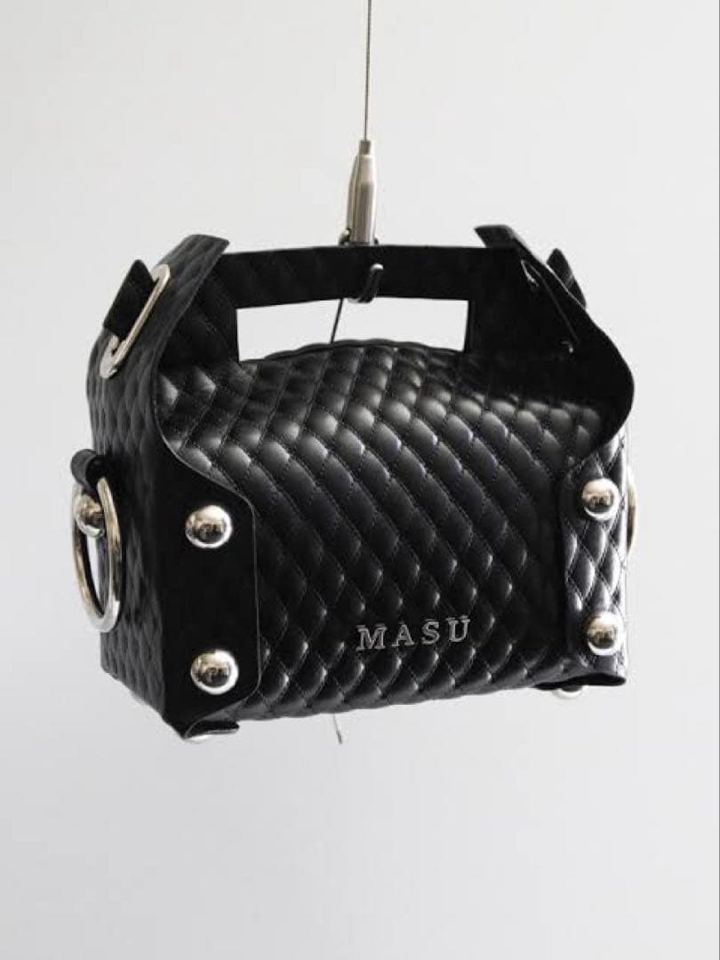 バッグ MASU 25AW LEATHER CAKE BAG BLACK