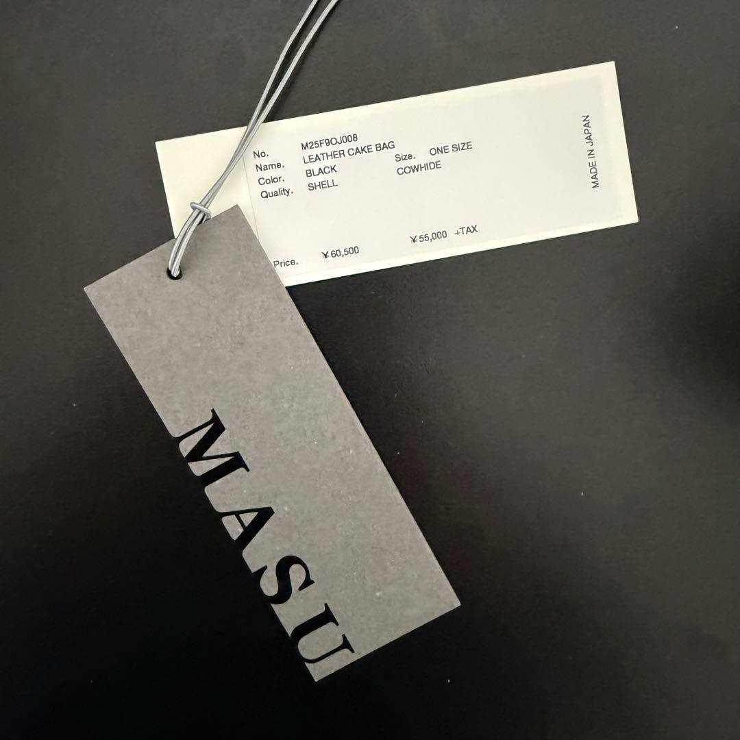 バッグ MASU 25AW LEATHER CAKE BAG BLACK