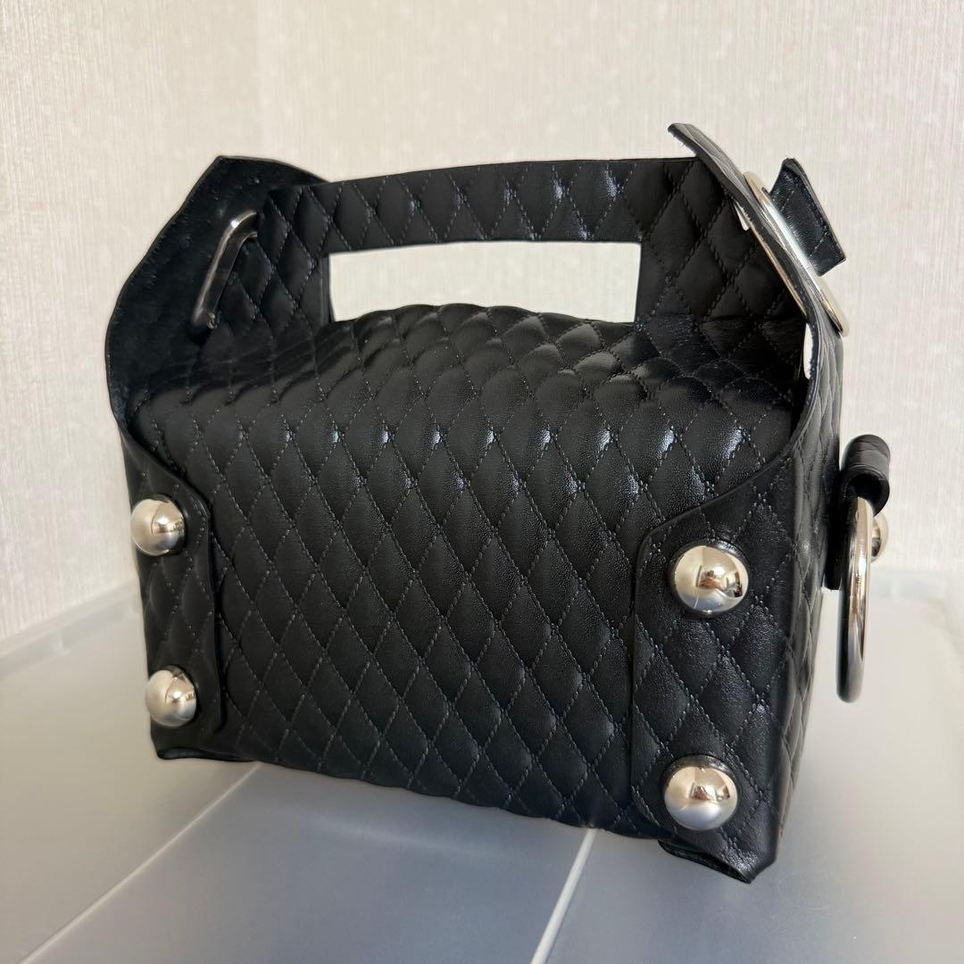 バッグ MASU 25AW LEATHER CAKE BAG BLACK