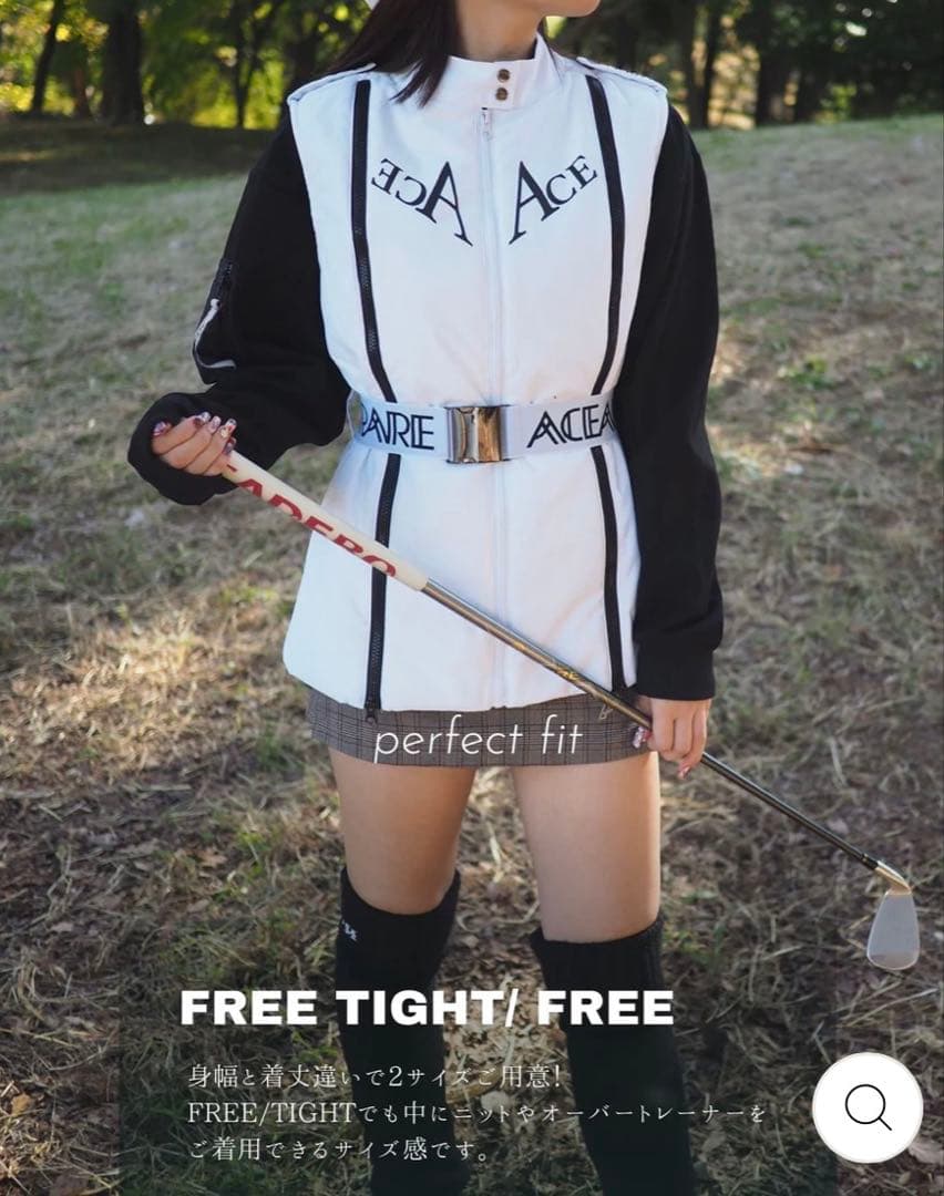 新品　ACEANDRARE レディース ベスト ホワイト　白　Sサイズ