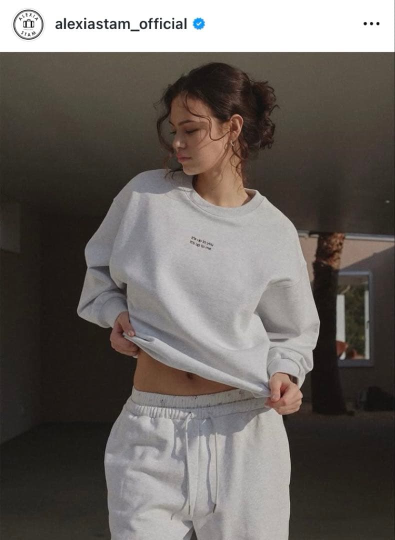 ALEXIA STAMグレー スウェット トレーナー