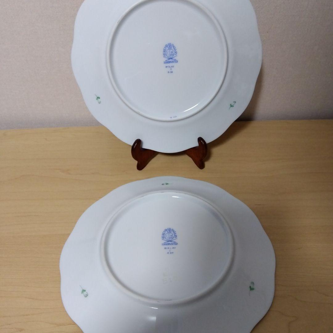未使用品 HEREND　ヘレンド アポニー デザートプレート ペア2枚 19cm