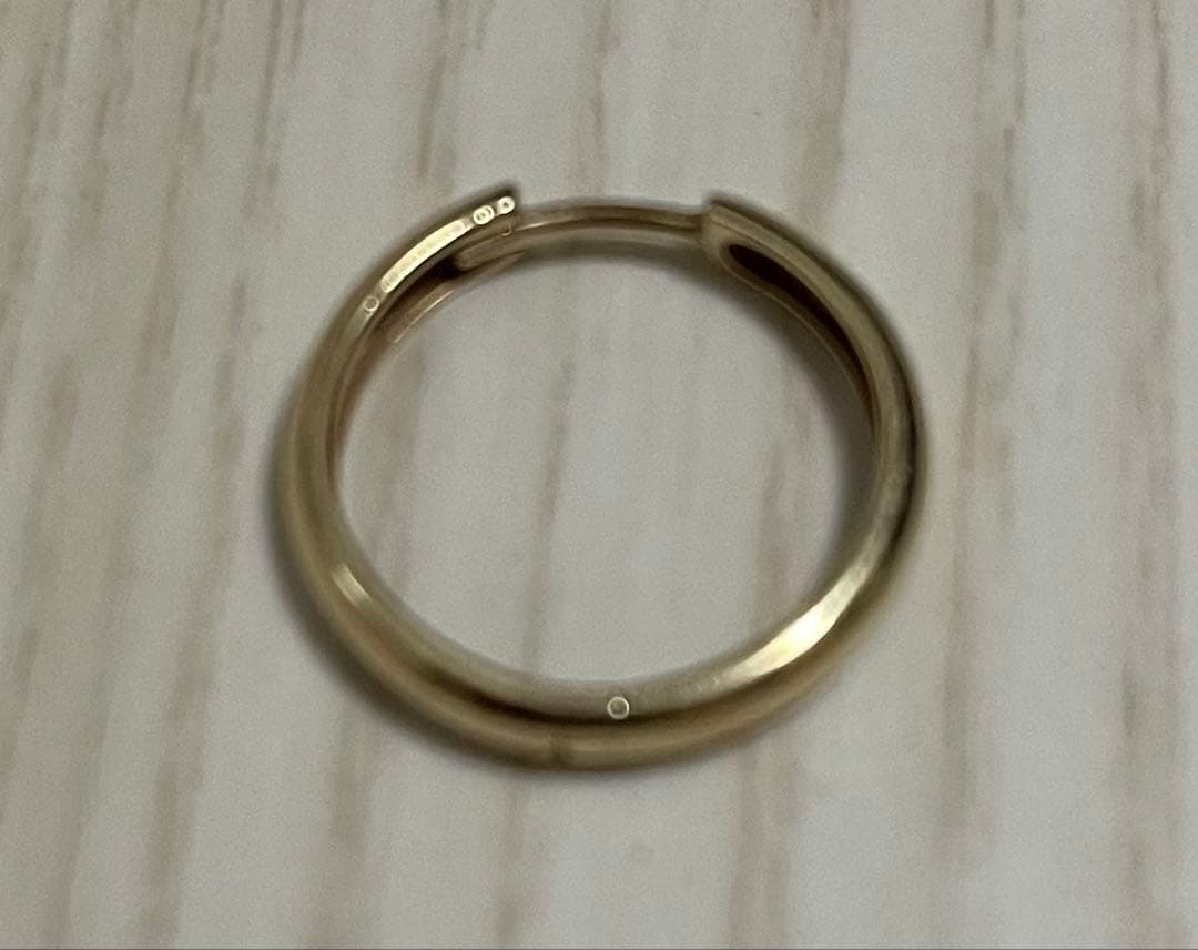 美品 AVALANCHE 10K イエローゴールド フープピアス 15mm