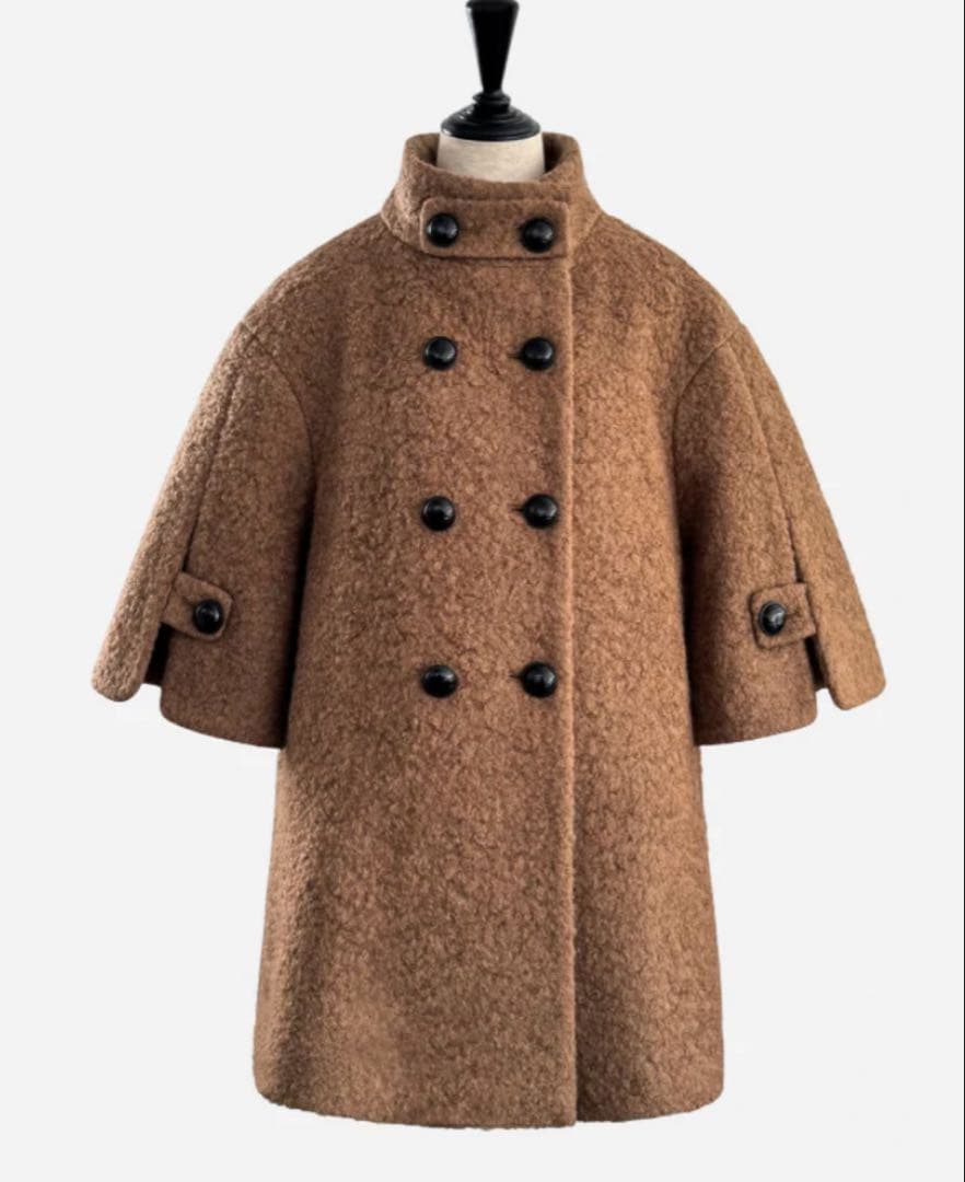 shellerシェリエclassical cape like coatキャメル