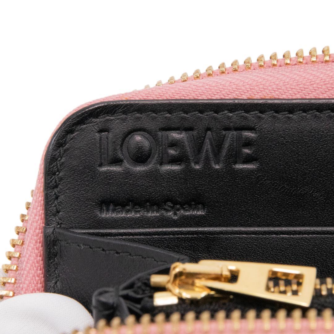 本物 ロエベ 長財布 ファスナー レディース パズル ピンク アナグラム ロゴ