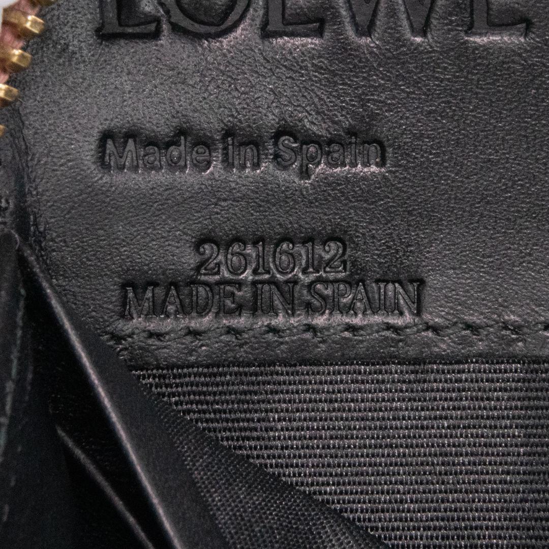 本物 ロエベ 長財布 ファスナー レディース パズル ピンク アナグラム ロゴ