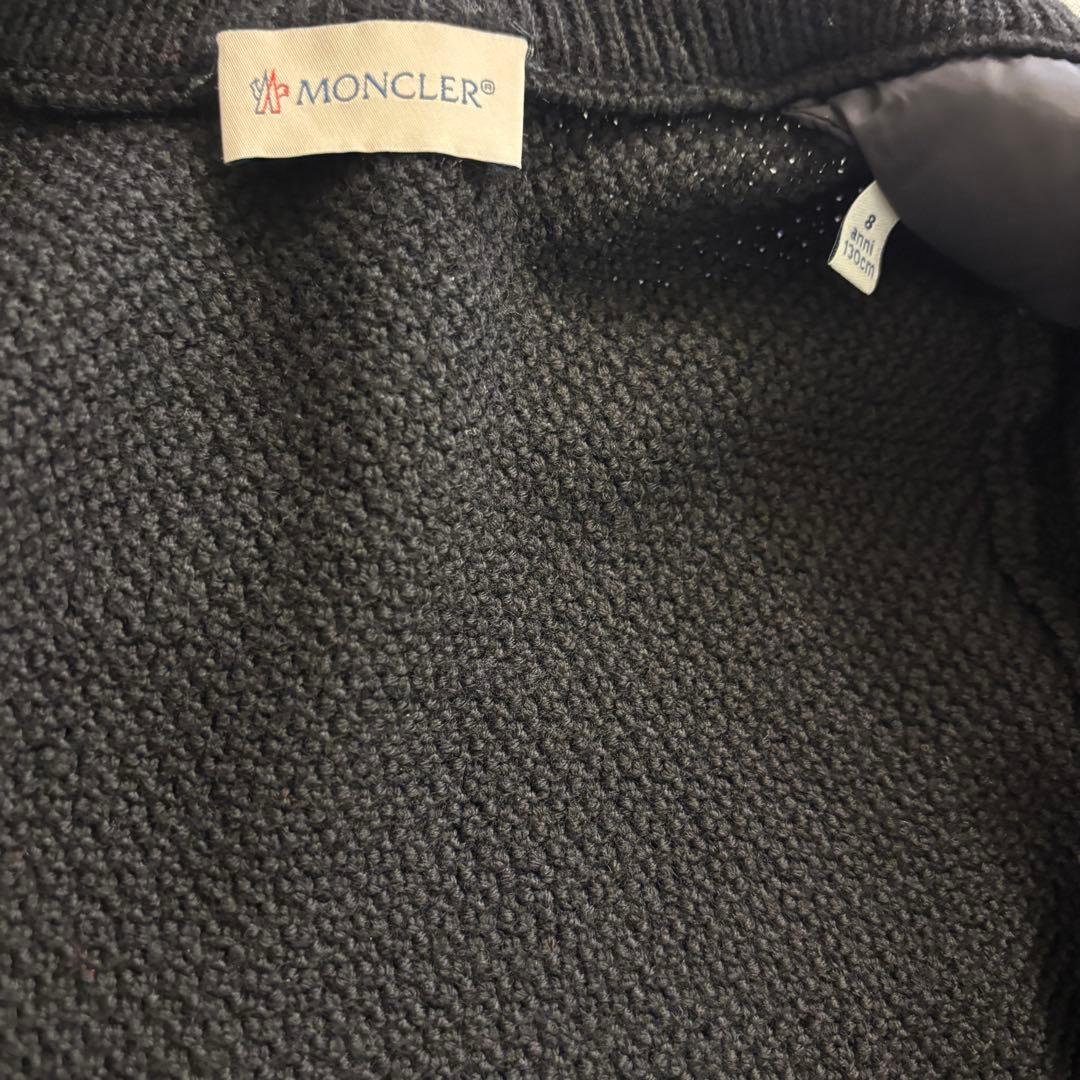 人気 モンクレール ダウン切替カーディガン 8anni (130cm) ブラック