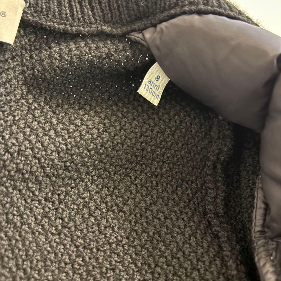 人気 モンクレール ダウン切替カーディガン 8anni (130cm) ブラック