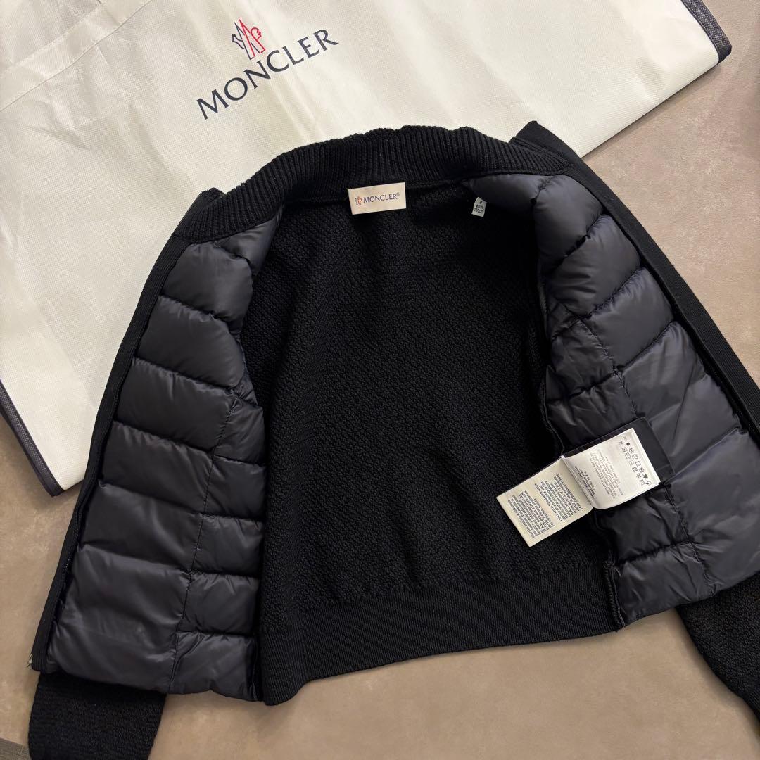 人気 モンクレール ダウン切替カーディガン 8anni (130cm) ブラック