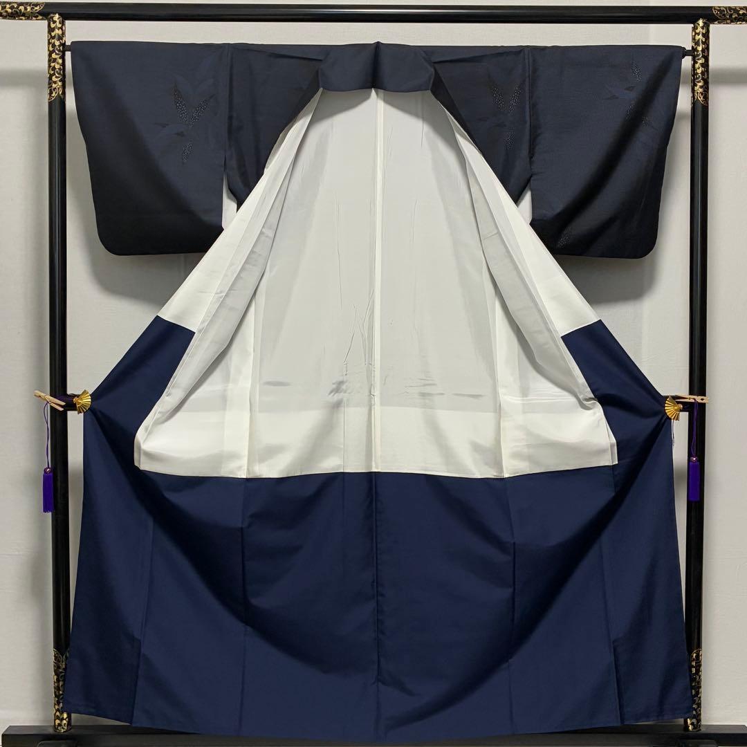 D191 本場大島紬　山中織物　証紙　正絹　着物　袷　極美品