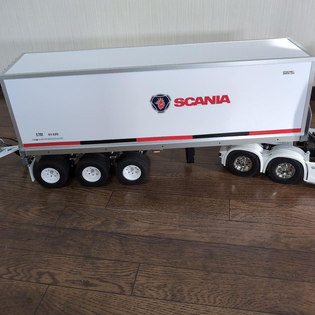 タミヤ1/14スカニア770S6x4のダブルストレーラーです