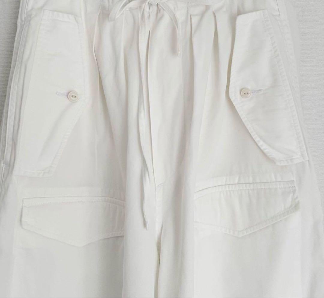 ティッカ　カーゴパンツ　ホワイト　コットン　ワイドパンツ