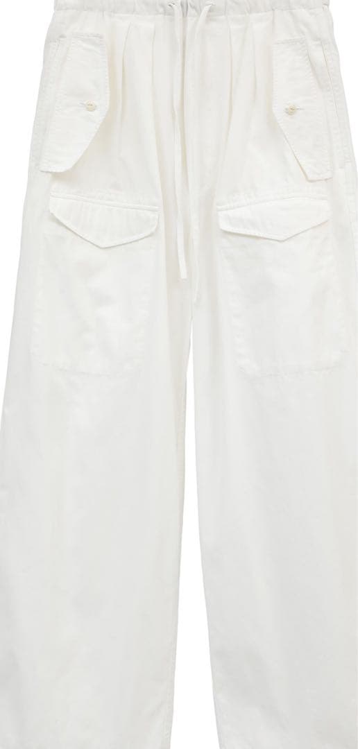 ティッカ　カーゴパンツ　ホワイト　コットン　ワイドパンツ
