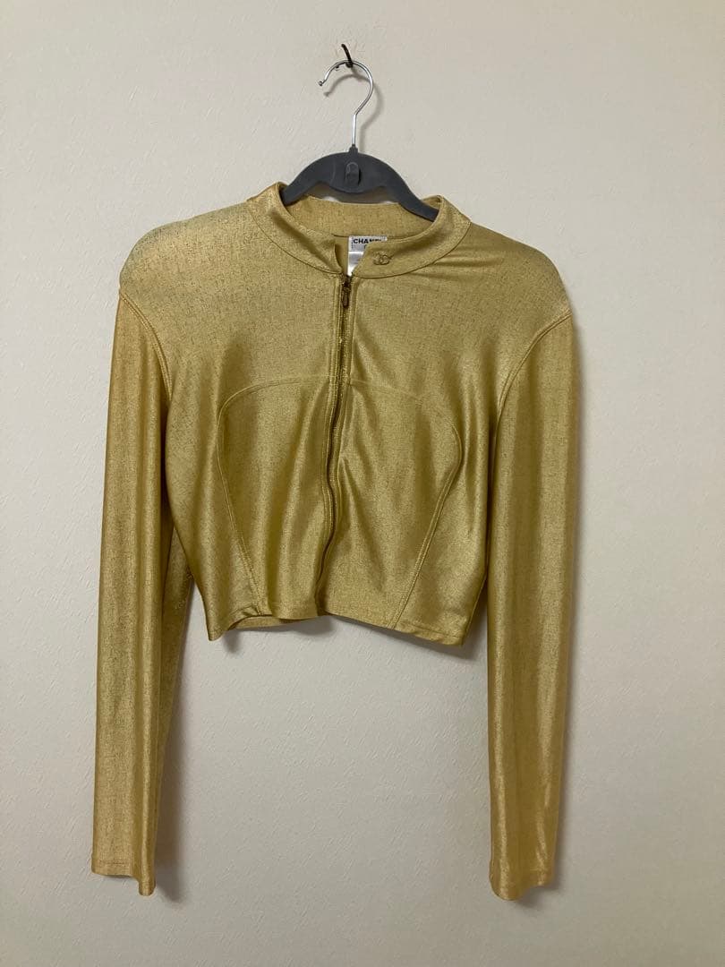 CHANEL ゴールド クロップドジャケット S