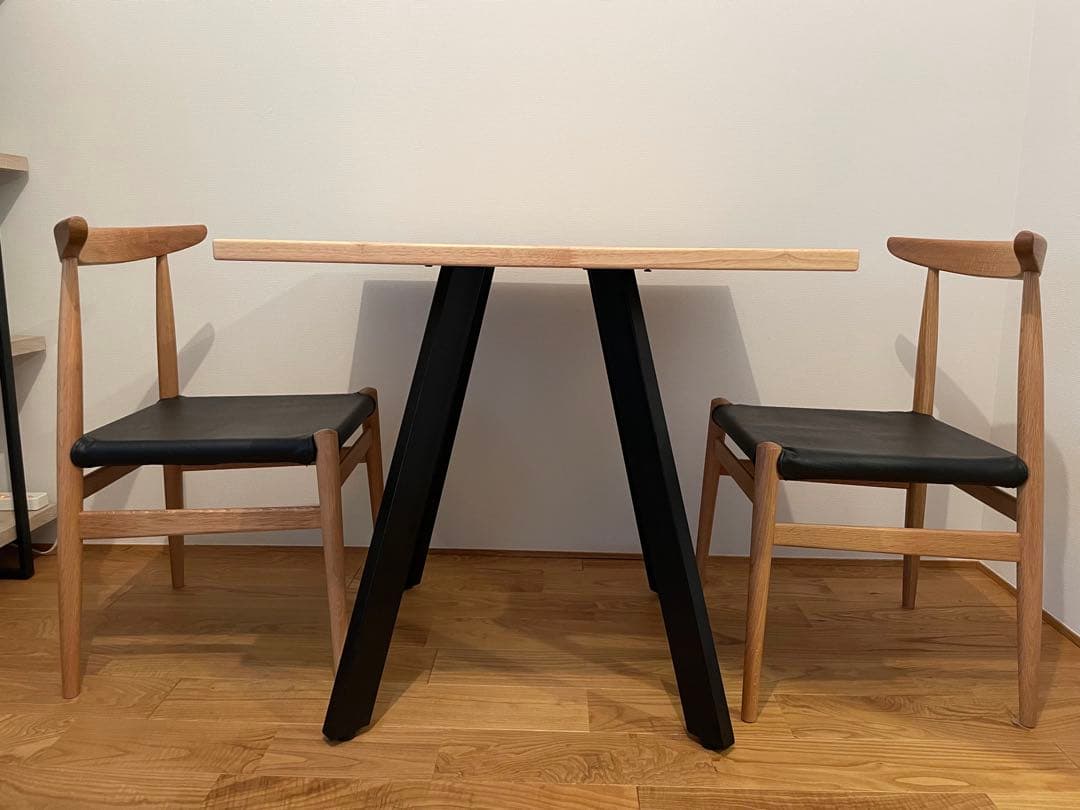 【hibanaさま】Kanademono 木製ダイニングチェア2脚セット