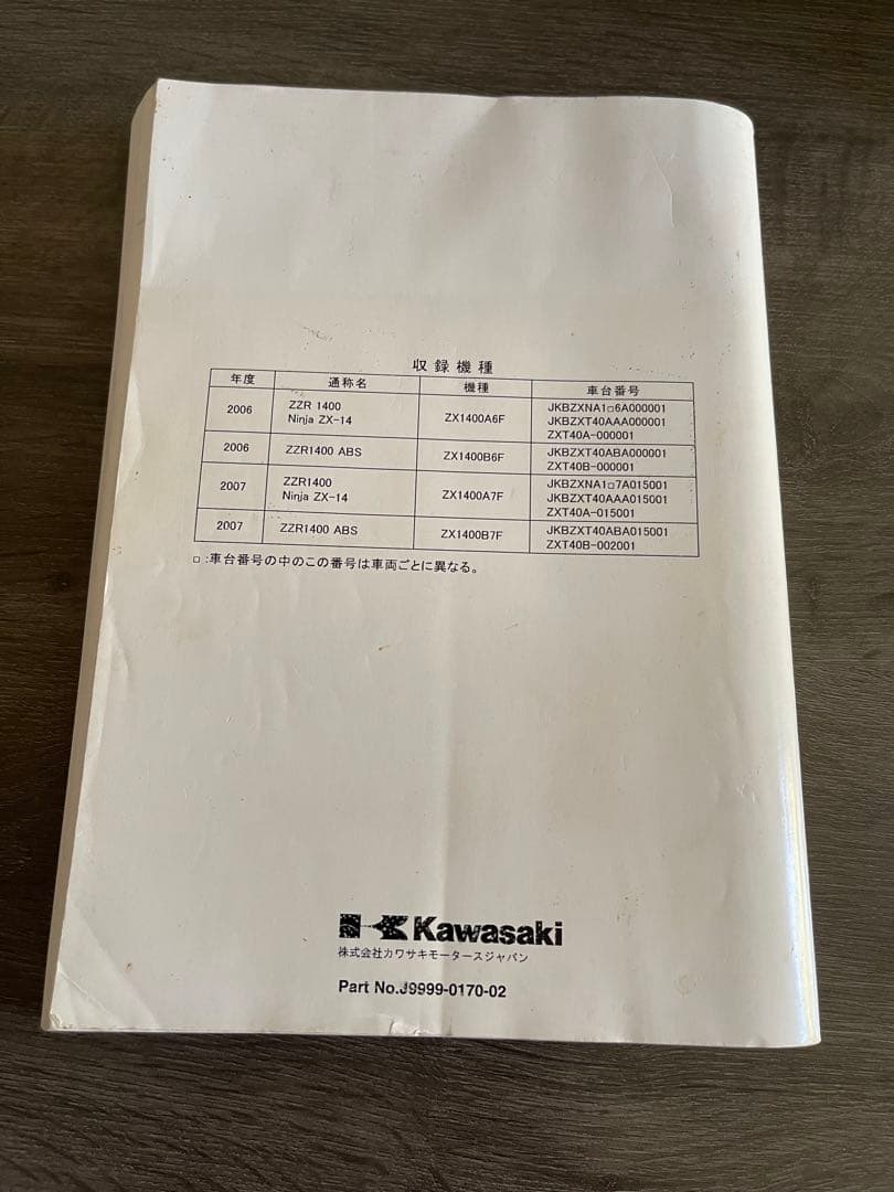 ＺＺＲ１４００ サービスマニアル