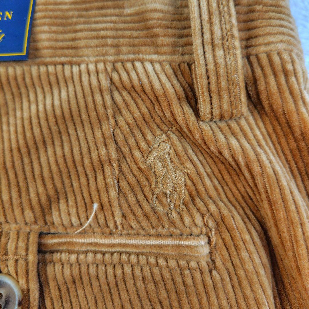 新品タグ付き　現行　ポロラルフローレン　コーデュロイパンツ　刺繍　キャメル