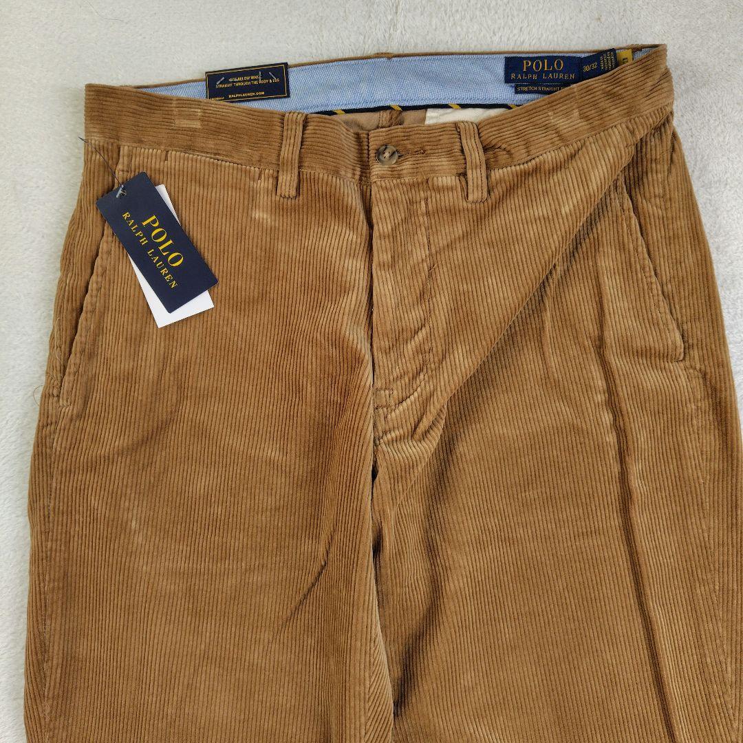 新品タグ付き　現行　ポロラルフローレン　コーデュロイパンツ　刺繍　キャメル