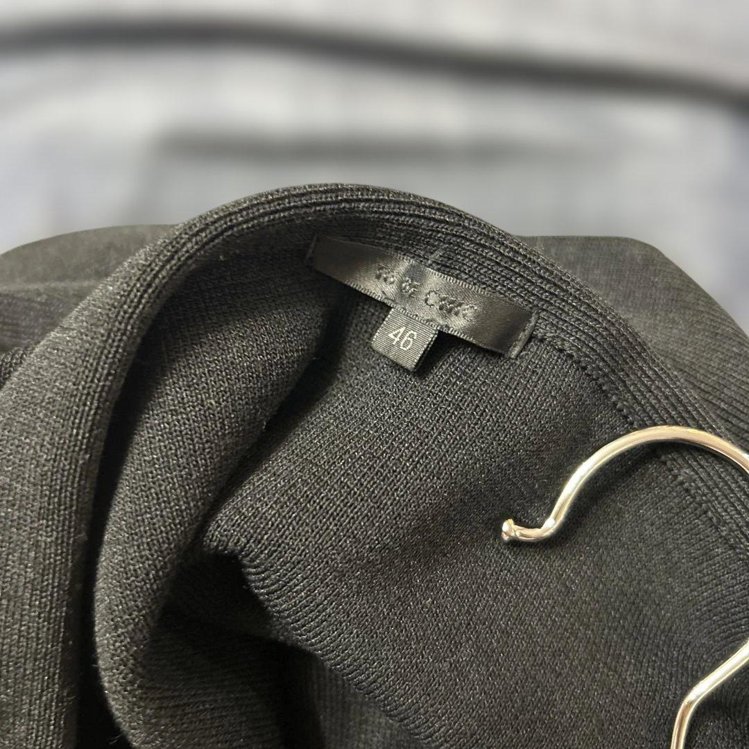 TO BE CHIC 黒の大きな襟付きロングコート 大きいサイズ46