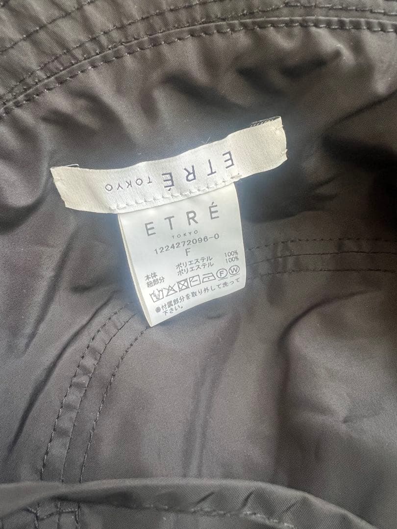 ETRE TOKYO ウォーターリペレントワイドブリムハット ブラック