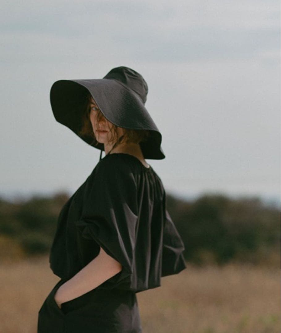 ETRE TOKYO ウォーターリペレントワイドブリムハット ブラック