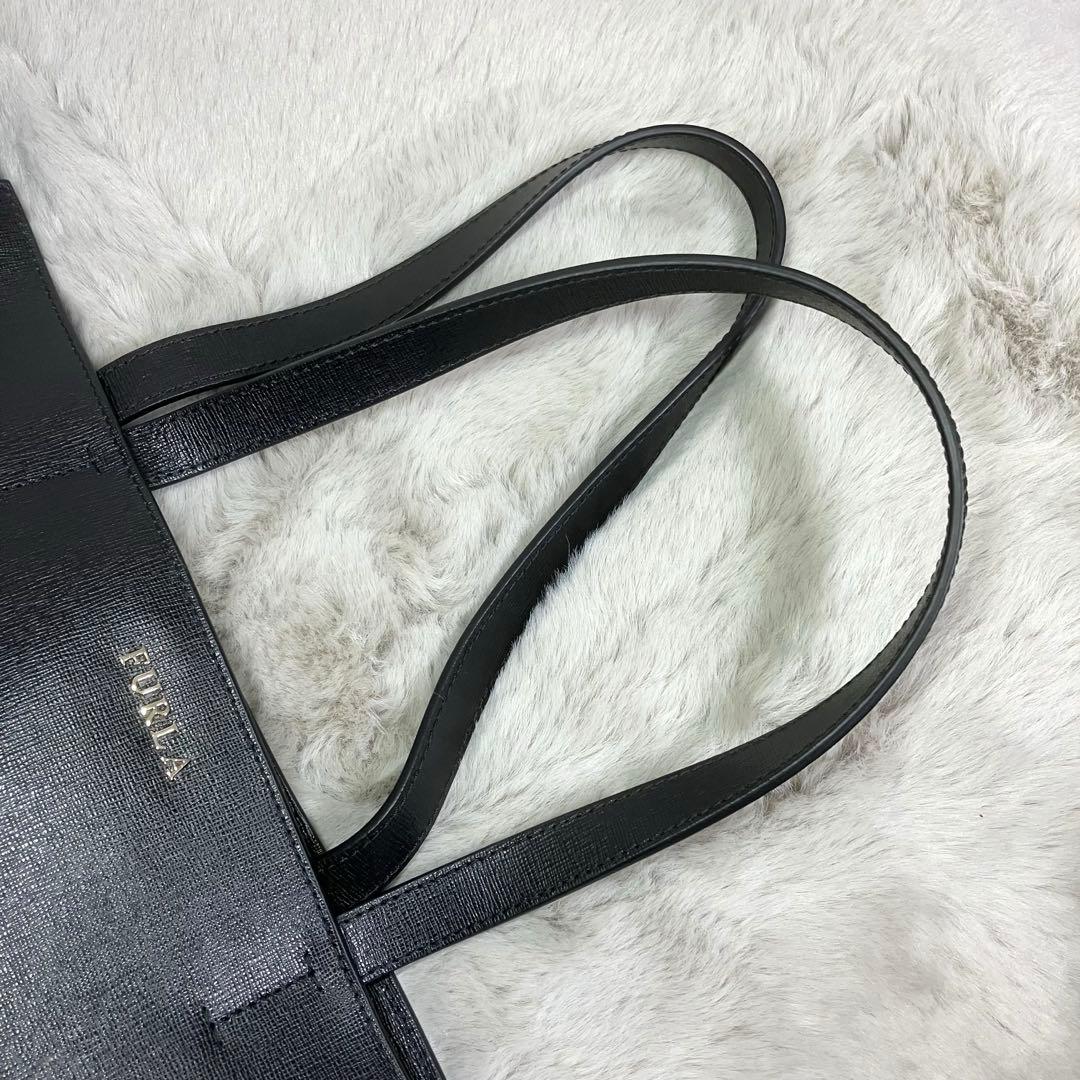 ★美品★FURLA フルラ トートバッグ ビジネスA4 肩がけ レザー ブラック