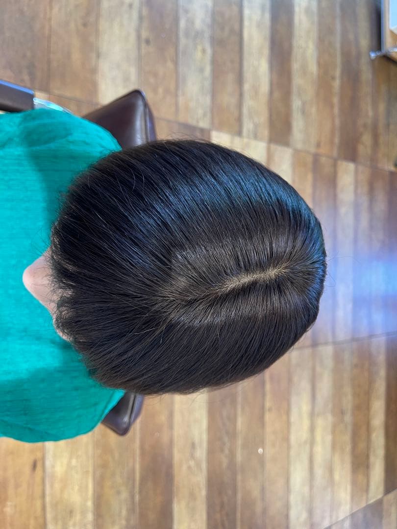 人毛ブラウン100%レミー毛ウィッグソムリエバランス調整済み部分ウィッグ