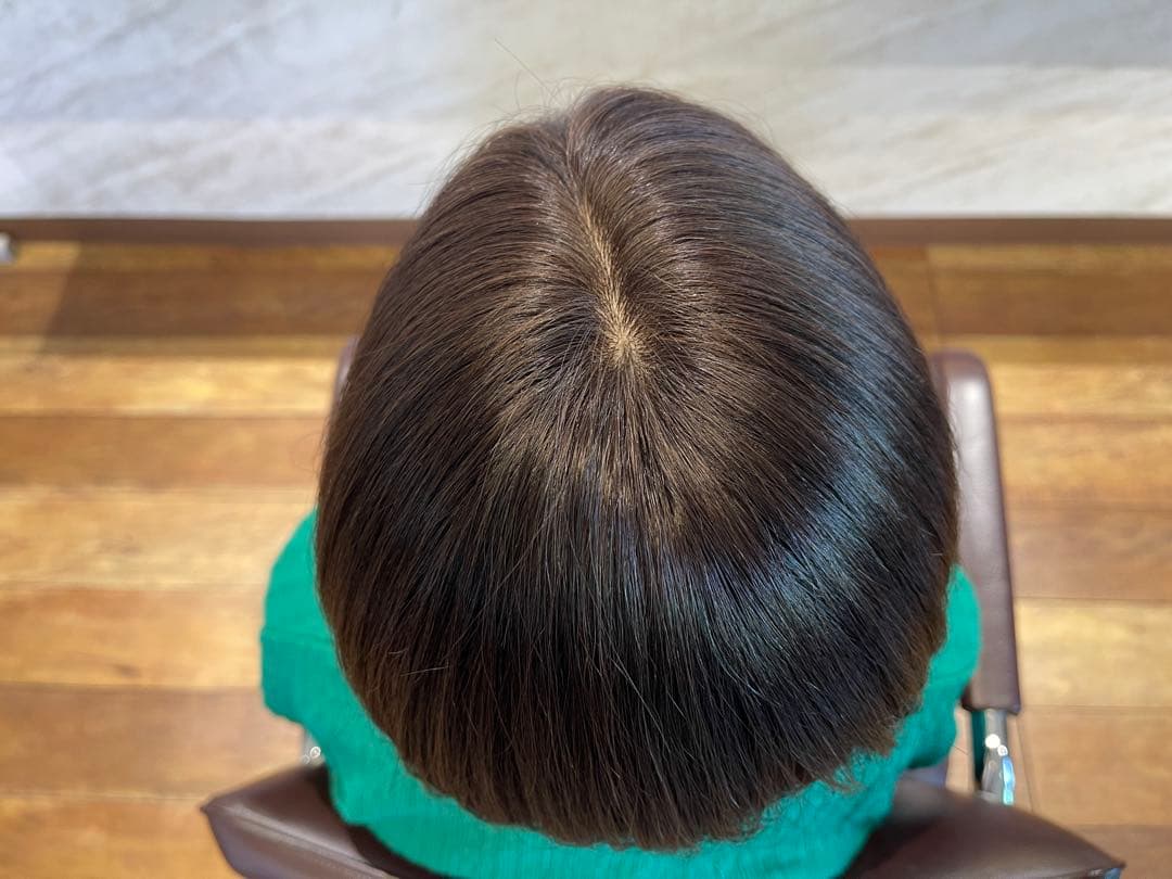 人毛ブラウン100%レミー毛ウィッグソムリエバランス調整済み部分ウィッグ