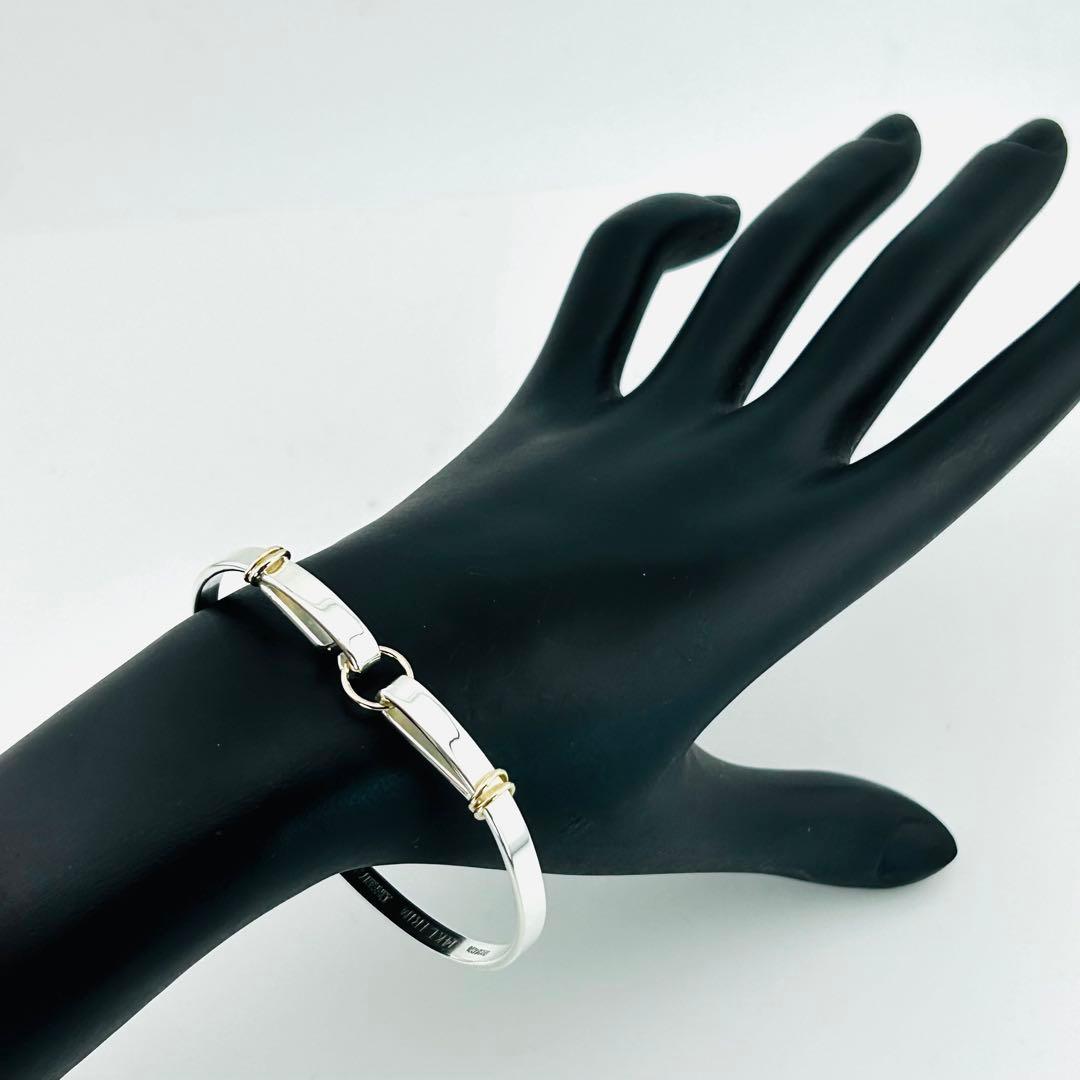 【美品】希少　TIFFANY&Co. フック　コンビ　バングル 273